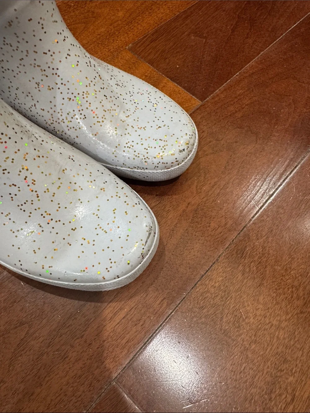 Hunter Kids baby blue Glitter Splash Rain Boots